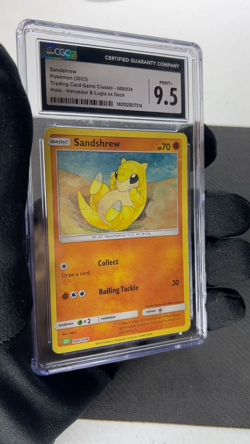 Sandshrew Holo 008/034 Pokemon Card CGC Mint+ 9.5 English 2023 EX Deck TCG CCG - Image 2