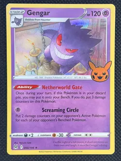 2022 Pokemon TCG Trick or Trade Gengar #66 HOLO Rare F EN - Image 1