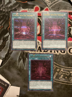 3x YUGIOH CONTRACT WITH DON THOUSAND DUSA-EN041 1ST ULTRA X3 (NM) - Image 1
