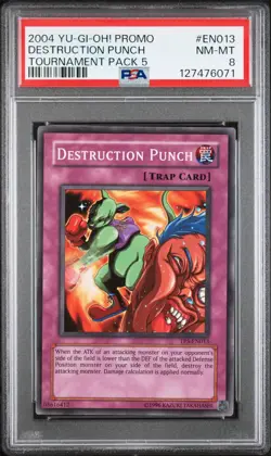 2004 YU-GI-OH! PROMO TP5-TOURNAMENT PACK 5 #EN013 DESTRUCTION PUNCH PSA 8 - Image 1