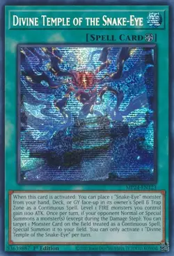 Yugioh! LP Divine Temple of the Snake-Eye - MP24-EN123 - Prismatic Secret Rare - - Image 1