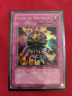 Yugioh Mask of Restrict LON-018 Ultra Rare Unlimited LP - Image 1