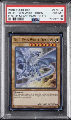 2018 YU-GI-OH! #ENSE4 BLUE-EYES WHITE DRAGON PSA 8 - Image 1