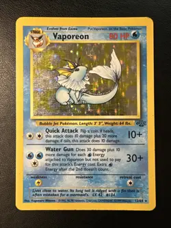 Vaporeon [HP] - 12/64 - Pokemon TCG Jungle Unlimited Holo Rare Card WOTC - Image 1