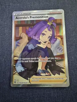Pokemon TCG Acerola's Premonition Full Art Holo Card TG24/TG30 Brilliant Stars - Image 1