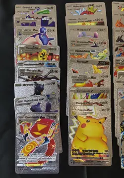 Pokemon Silver Foil Fan Art Lot Of 55 Cards - Image 2