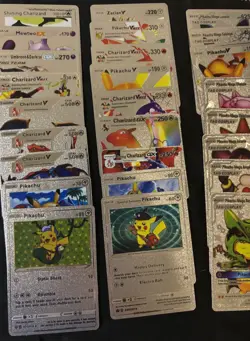 Pokemon Silver Foil Fan Art Lot Of 55 Cards - Image 4