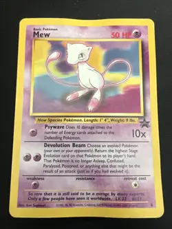 Wizards of the Coast (WotC) Black Star Promo Pokemon Card Lot: Mew 8 Non Holo x2 - Image 2
