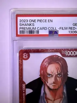 2023 One Piece Shanks Premium Card Coll Film Red P-016 PSA 10 English - Image 3