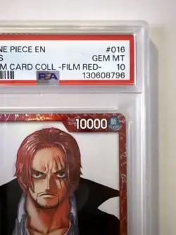 2023 One Piece Shanks Premium Card Coll Film Red P-016 PSA 10 English - Image 4