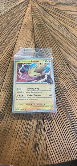 Pokemon TCG Team Rockets Zapdos GameStop Promo Card 070/182 New Sealed - Image 1