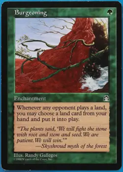 Burgeoning Stronghold PLD Green Rare MAGIC GATHERING CARD (ID# 508855) ABUGames - Image 1