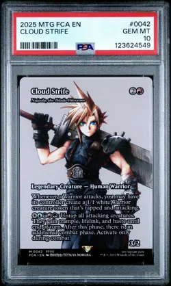 123624549 Cloud Strife 2025 MTG Final Fantasy FCA #0042 PSA 10 - Image 1
