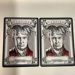 2 Magic the gathering RK Post token MTG, Donald Trump vampire 2/2￼ flying token - Image 1