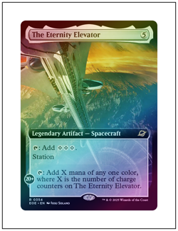 1x The Eternity Elevator, Extended Art Foil, Edge of Eternities, MTG NM - Image 1