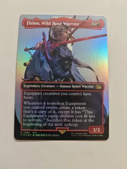Firion, Wild Rose Warrior (386) Borderless, Final Fantasy FIN, Magic MtG, Foil! - Image 1