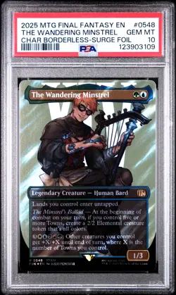 3109 The Wandering Minstrel 2025 MTG Final Fantasy #0548 Surge Foil PSA 10 - Image 1