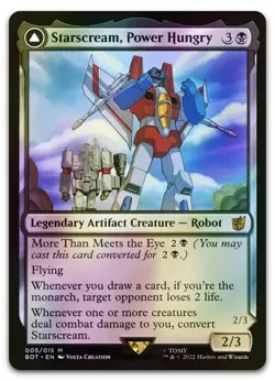 Starscream, Power Hungry #5 (Foil) (NM) Transformers BOT Magic MTG - Image 1