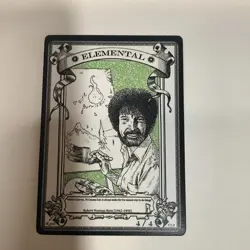Autographed Signed RK Post token MTG, Magic Bob Ross elemental 4/4 token - Image 1