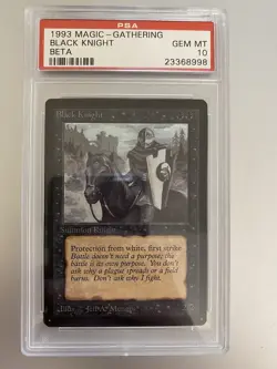 Mtg Beta PSA 10 BLACK KNIGHT | Magic the gathering | GEM MINT | POP 6 - Image 5