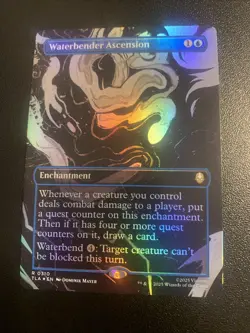 BORDERLESS FOIL Waterbender Ascension [Avatar: The Last Airbender] MTG FOIL - Image 1