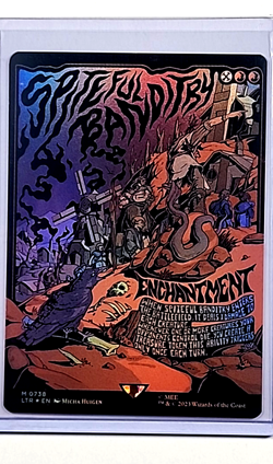 2023 Magic the Gathering LOTR Lord of the Rings Foil Poster Spiteful Banditry - Image 1