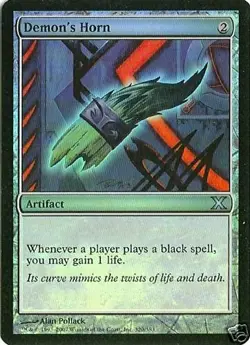 MTG - 10th Edition - Demon's Horn - Foil - NM - Image 1