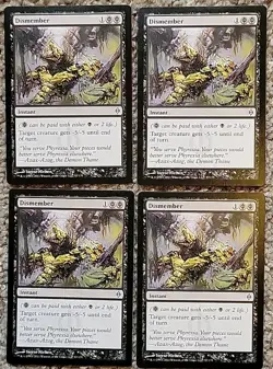 4x X4 Dismember New Phyrexia Regular Magic Mtg Playset NM-LP - Image 1