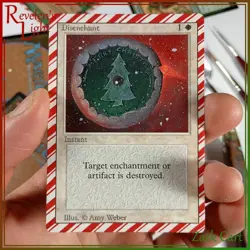 Disenchant Altered Art - Hand Painted MTG Alter - Magic - Christmas - Image 1