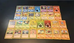 MP-HP Vintage Pokemon TCG Base Set Cards Fossil Jungle Eevee Charmander Trainer - Image 1