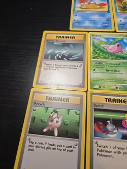 MP-HP Vintage Pokemon TCG Base Set Cards Fossil Jungle Eevee Charmander Trainer - Image 2