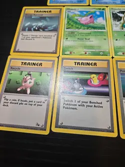 MP-HP Vintage Pokemon TCG Base Set Cards Fossil Jungle Eevee Charmander Trainer - Image 4