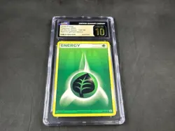 GRASS ENERGY POKEMON 104/109 EX STARTER DECK CGC PRISTINE GOLD LABEL 10 - Image 1