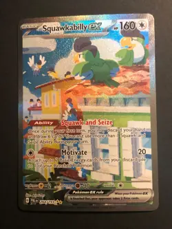 Pokemon TCG Paldea Evolved Squawkabilly ex Special Illustration Rare 264/193 NM - Image 1
