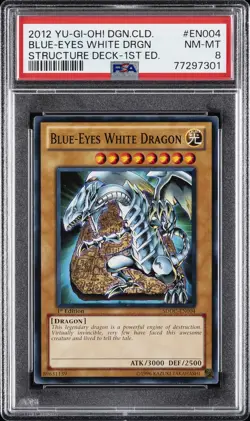 2012 YU-GI-OH! DRAGONS COLLIDE STRUCTURE DECK BLUE-EYES WHITE DRAGON PSA 8 - Image 1