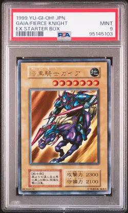 1999 YU-GI-OH! JPN EX STARTER BOX GAIA THE FIERCE KNIGHT PSA 9 - Image 1