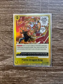 One Piece Flame Dragon King Three Brothers Deck ST13-017 Foil Card NM - Image 1