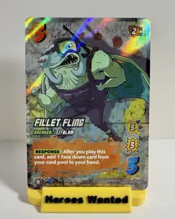 Fillet Fling UR 166/186 - Teenage Mutant Ninja Turtles Foil Holo universus card - Image 1