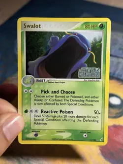 Swalot 11/100 Ex Crystal Guardians Reverse Holo Rare Stamped Pokemon Card MP HP - Image 3