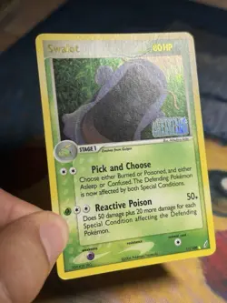 Swalot 11/100 Ex Crystal Guardians Reverse Holo Rare Stamped Pokemon Card MP HP - Image 4