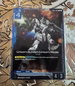 Gundam Card Unicorn Gundam (Unicorn Mode) Alt Art Foil GD01-005 Event Promo - Image 1