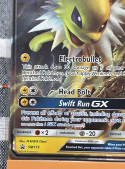 Pokemon Jolteon GX TCG Black Star Promo Holo Card SM173 - Image 3