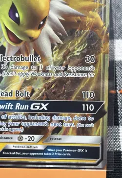 Pokemon Jolteon GX TCG Black Star Promo Holo Card SM173 - Image 4