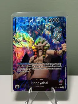 One Piece Card Game Hannyabal EB01-021 L Leader Alternate Art Parallel Card NM - Image 1