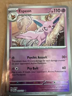 Espeon 033/131 (Masterball Reverse Holo) Pokemon Card SV Prismatic Evolutions - Image 1