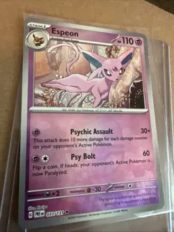 Espeon 033/131 (Masterball Reverse Holo) Pokemon Card SV Prismatic Evolutions - Image 3