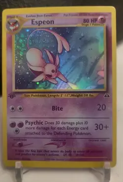 ***Display Card***Highest Quality,Holo, First Edition Espeon #1"Display-card" - Image 1