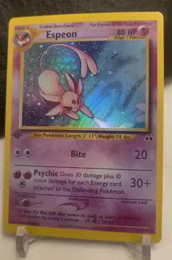 ***Display Card***Highest Quality,Holo, First Edition Espeon #1"Display-card" - Image 2