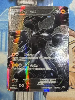 Zekrom 114/114 - Black & White Base - Full Art Holo Rare Pokemon Card - DMG 2011 - Image 1