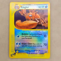 Kingler 50/165 Reverse Holo Expedition Base Set (EX) Pokemon Card LP Light Play - Image 1